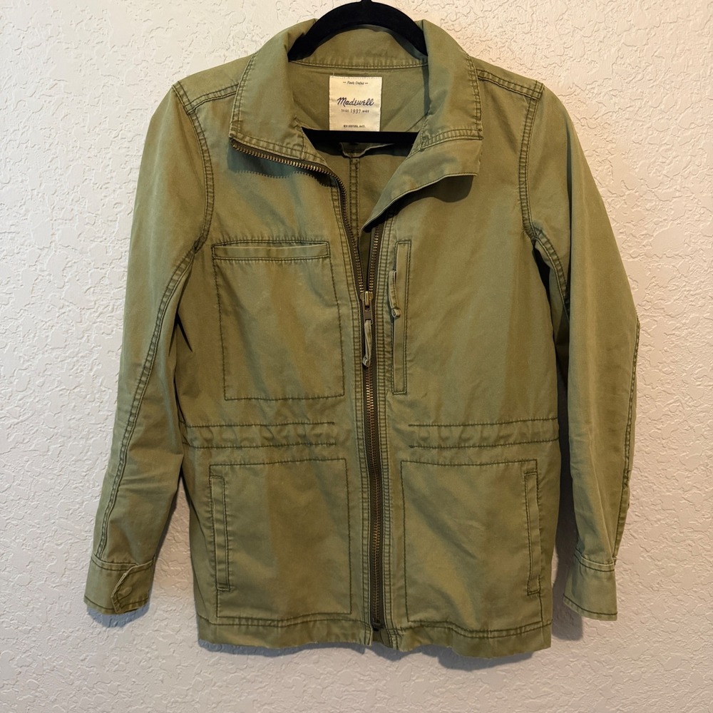 Madewell Fleet Jacket Small Olive Green Utility Military Gorpcore Boho Field